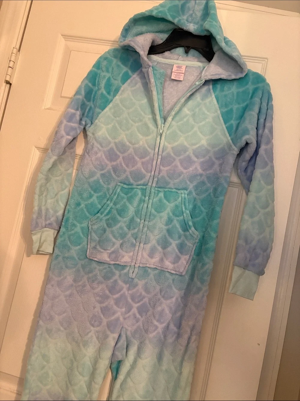 More Than Magic Girls Aqua Teal Lavender Ombre Mermaid Onesie Pajamas